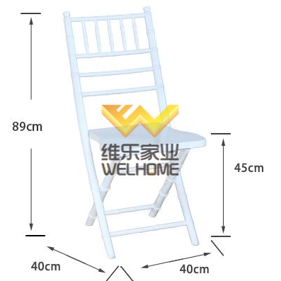 Light blue wooden chiavari folding chair for wedding/event